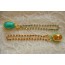 Magnetic saree clips gold and green